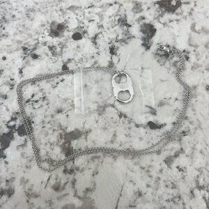 tory burch gemini link necklace Silver
